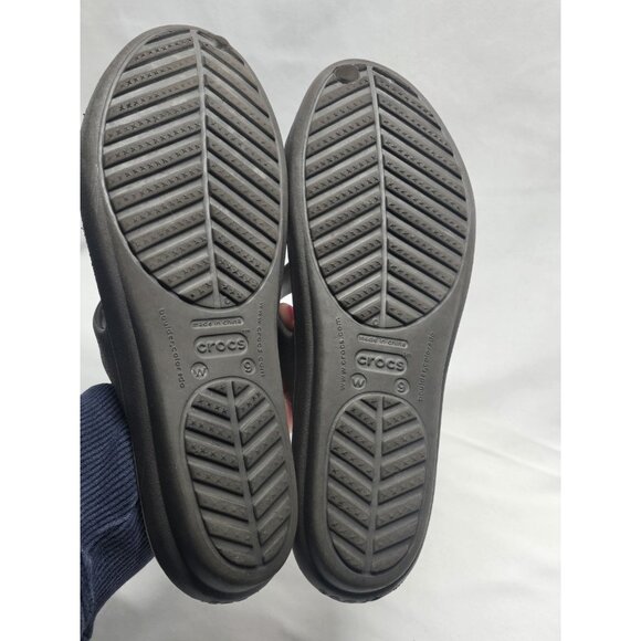 Crocs Sanrah Matte Circle Slide Sandal Women's Size 9 Espresso/Petal Pink - Picture 4 of 13